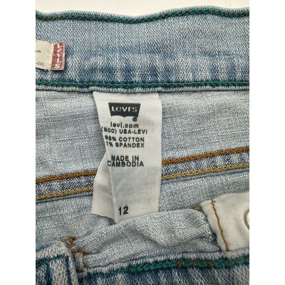 Levis 515 Short Womens Five Pocket Light Washed High-Rise Casual Denim Shorts 8 - Picture 5 of 5